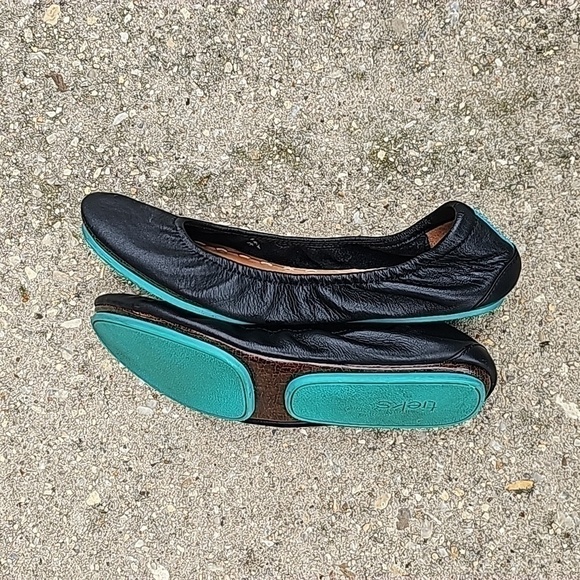 TIEKS by Gavrieli Slip-On Ballet Flats Shoes Black Leather Flat black leather 7 - Picture 4 of 9